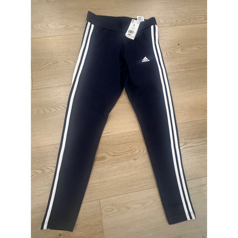 Adidas Womens 3-Stripes Leggings Multi Sport Legend Ink/White Size S